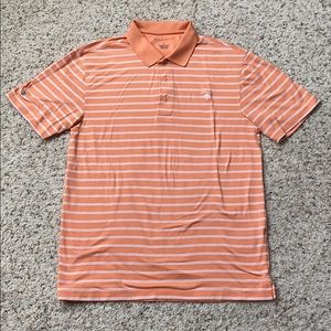 Oxford Disney Golf Polo - Orange/White stripes M